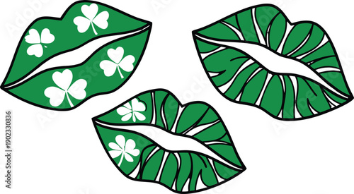 St Patrick's Day Lip Shamrock SVG Bundle