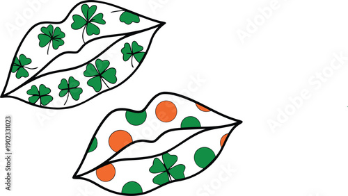 St Patrick's Day Lip Shamrock SVG Bundle