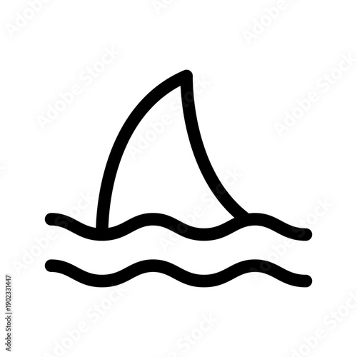Shark Icon Vector Symbol Design Illustration
