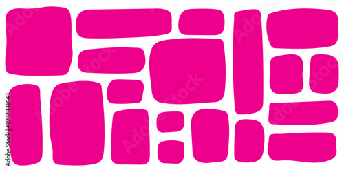 Set of blob shapes color. Asymmetric Bubble Boxes. Abstract freeform notes