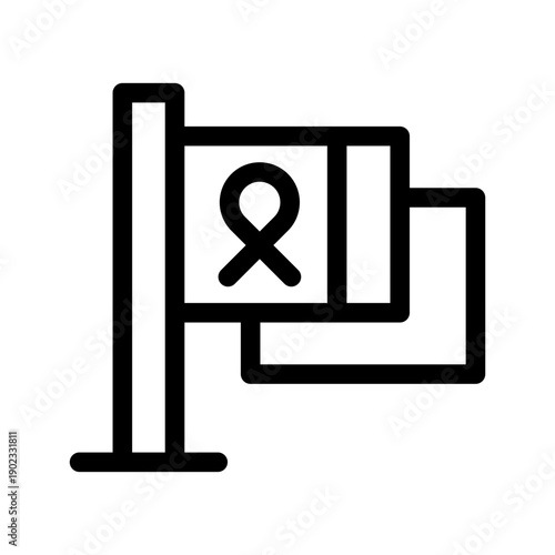 Aid Flag Icon Vector Symbol Design Illustration