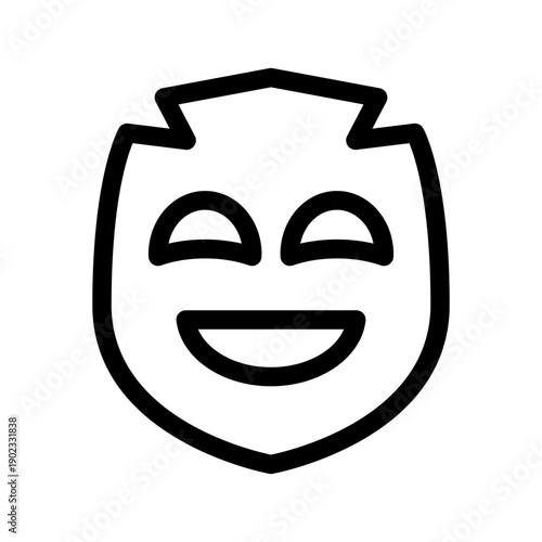 Facial Mask Icon Vector Symbol Design Illustration