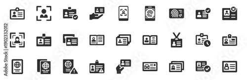 Identification and verification icons for personal documents and access