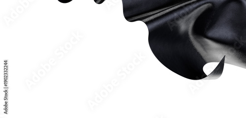 Abstract black fabric isola...