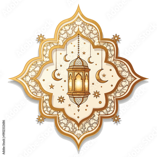 Islamic Lantern Mandala Design