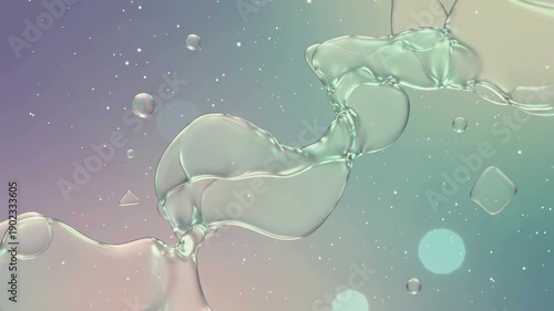 Wallpaper Mural Soft Pastel Gradient Abstract Background - Floating Geometric Shapes Animation - Calm Relaxation Motion Graphics Loop 4K Torontodigital.ca