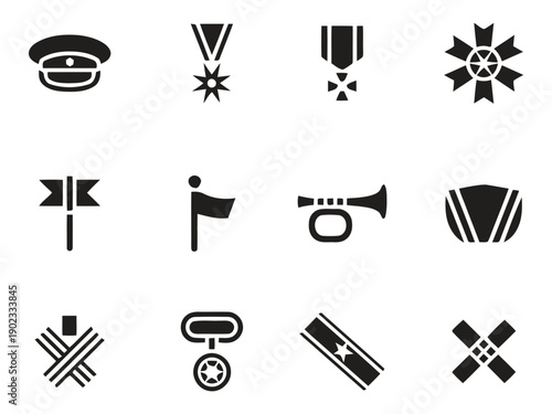 Medals awards badges and insignia symbols military honors