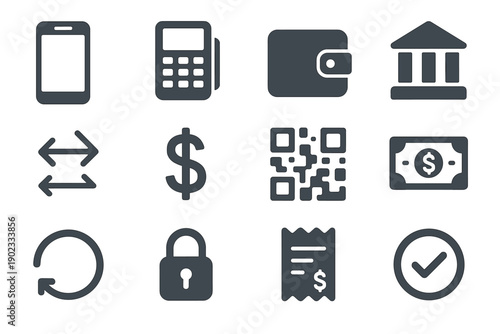 Money receipt circle vector icon symbol bank transfer building icons wallet reader