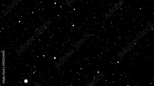 Cinematic Outer Space Background with Floating Asteroids