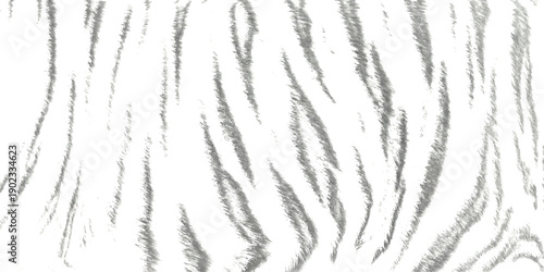 Abstract monochrome tiger stripe pattern texture with irregular brush stroke lines on a white background, minimalist wildlife design