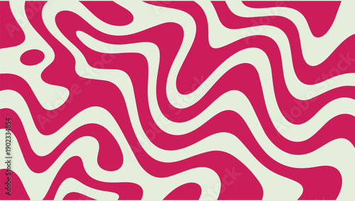 Abstract swirling pattern of vibrant pink and cream colored shapes