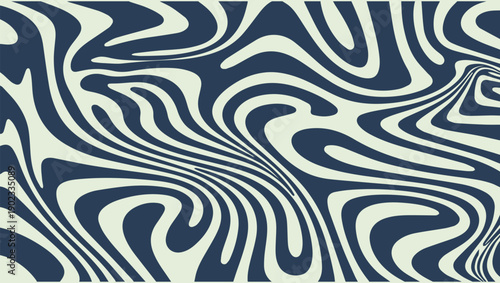 Abstract swirling pattern with contrasting dark blue and cream colors