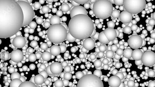 Abstract Atomic Motion Background with Orbiting Electrons and Energy Particles Seamless Loop