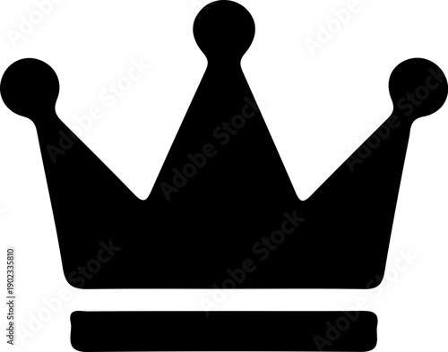 Black Crown Silhouette Icon