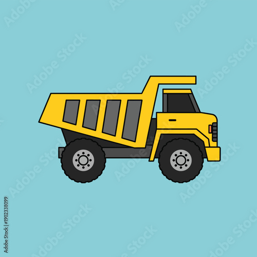 Yellow Dump Truck Icon