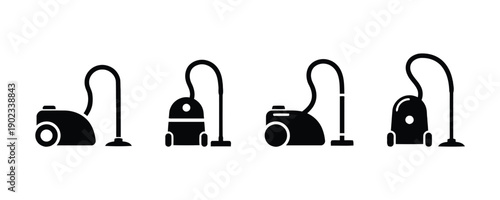 Set of vacuum cleaner icons for cleaning and housekeeping services