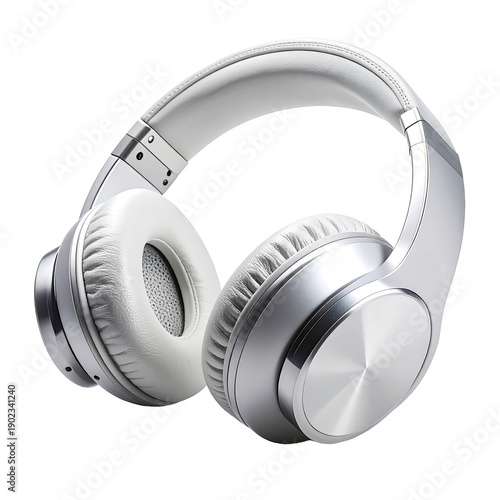 Sleek Silver Wireless Over-Ear Headphones for Immersive Audio Experience.