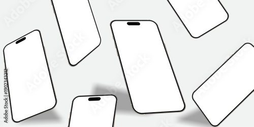 falling smartphone screens. smartphone and Blank Social Media Posts Templates.