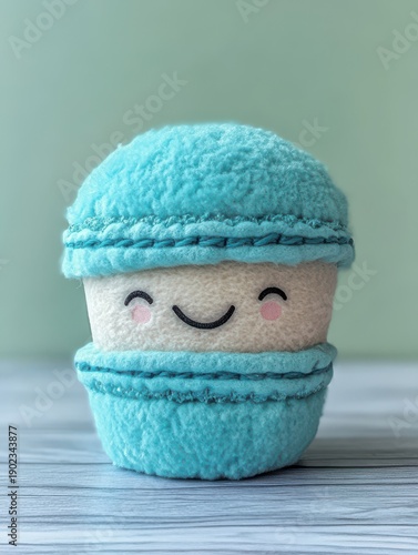 Cute Plush Macaron with a Smiling Face plush toy kawaii