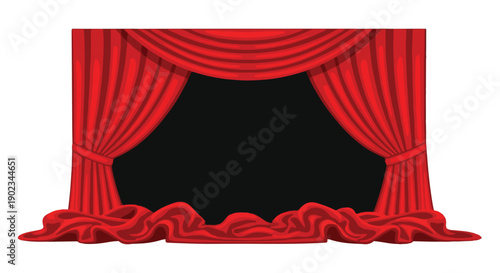 Elegant Red Theater Curtains Backdrop for Stage Performance