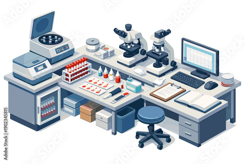 Modern laboratory setup with advanced equipment for scientific research and analysis
