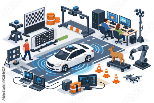Autonomous vehicle testing and development with advanced sensors and simulation technology