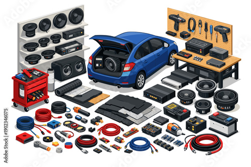 Comprehensive Car Audio System Installation Components and Tools