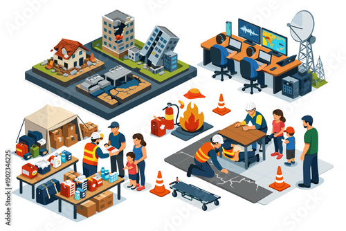 Disaster relief efforts and emergency response coordination after earthquake damage