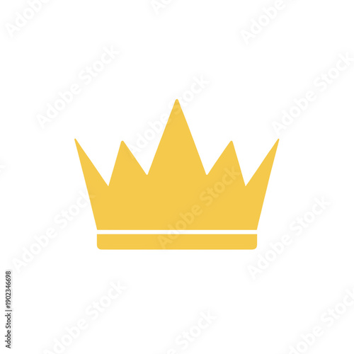 Gold Crown Icon For Royalty Or Leadership Theme
