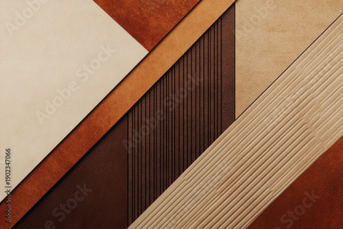 Geometric Arrangement of Textured Materials in Earth Tones