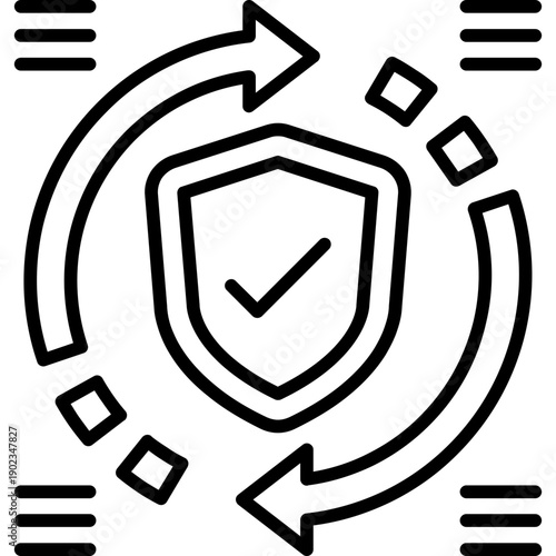 Secure Transfer Icon Vector Element