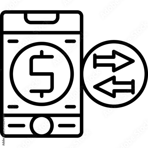 Wireless Transfer Icon Vector Element