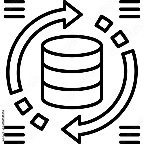 Backup Transfer Icon Vector Element