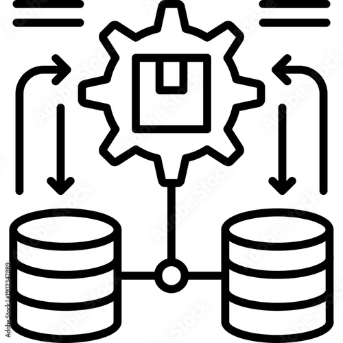 Data Packet Icon Vector Element