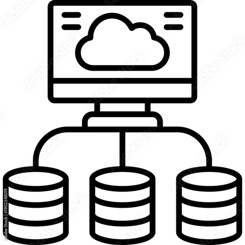 Cloud Computing Icon Vector Element
