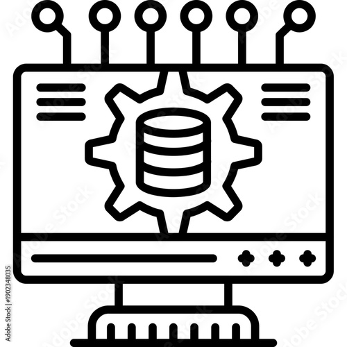 Edge Computing Icon Vector Element