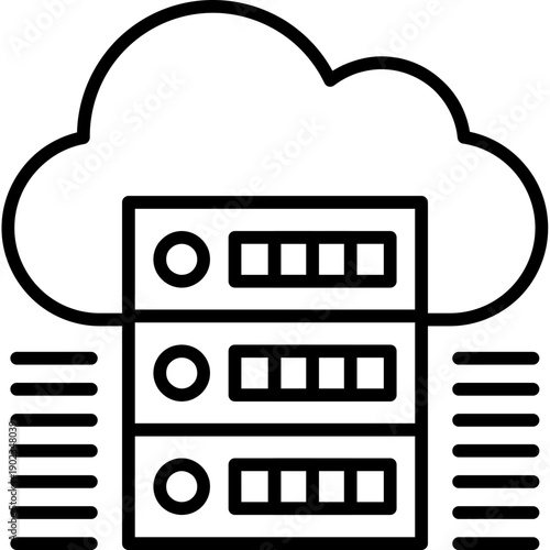 Cloud Data Icon Vector Element