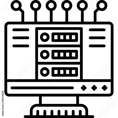 Data Streaming Icon Vector Element