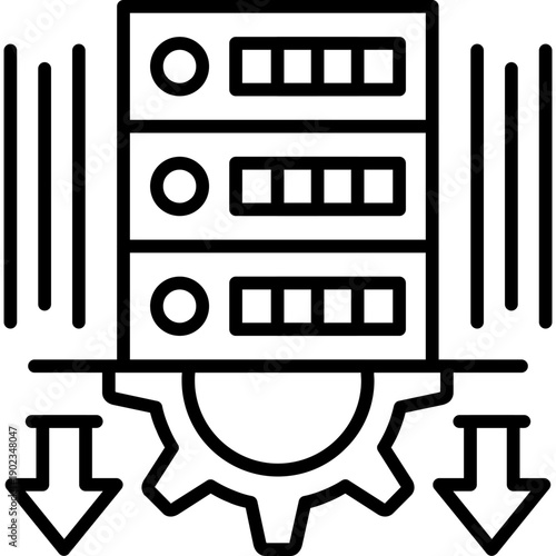 Data Ingestion Icon Vector Element