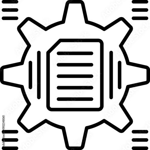 Batch Processing Icon Vector Element