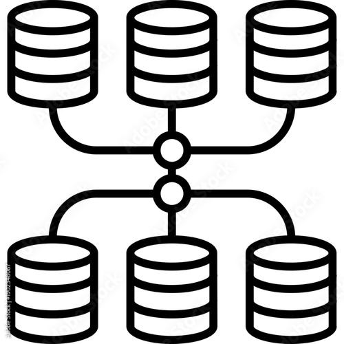 Data Pipeline Icon Vector Element