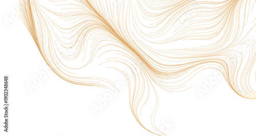 Elegant abstract design featuring gold lines on a white background, perfect for use as a background or design element. S