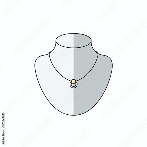 Pendant Necklace on Display Mannequin