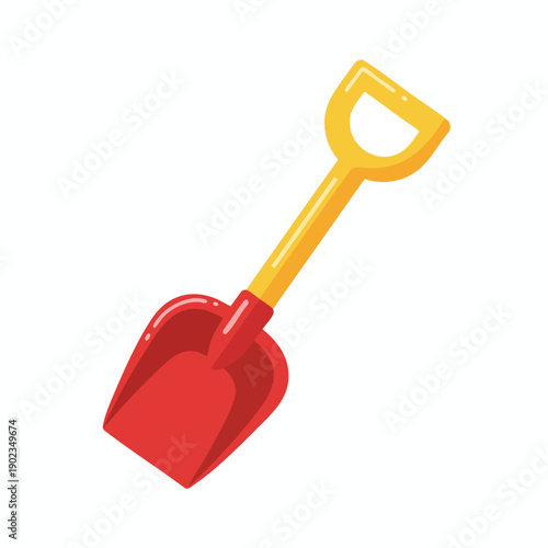 Red and Yellow Shovel for Kids Playground