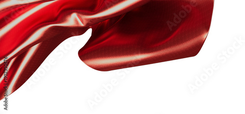 Close up of red fabric with...