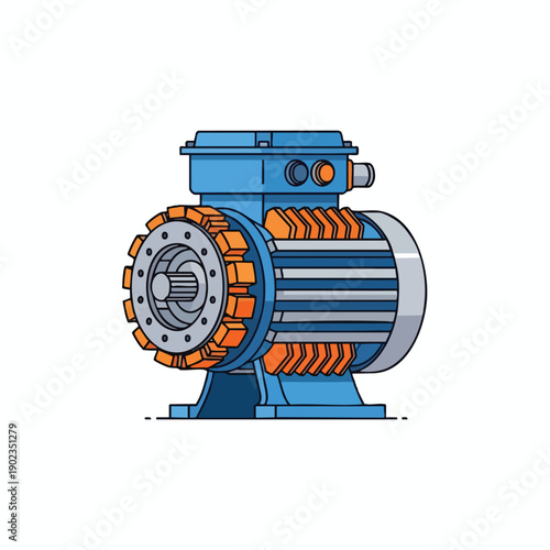 Industrial Electric Motor with Gearbox