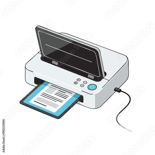 Flatbed Scanner with Document