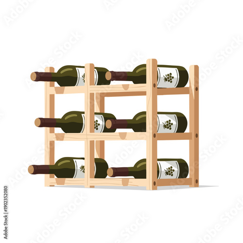 Wooden Wine Bottle Storage Rack
