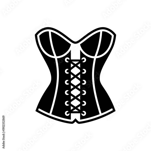 Classic Corset Lingerie Garment Silhouette Icon