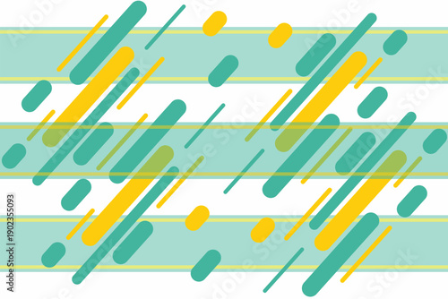 Abstract Dripping Shapes Background in Coral and Green